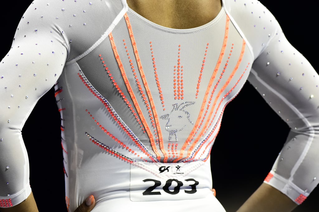 Simone Biles Wears GOAT Leotard For GK UC Classic