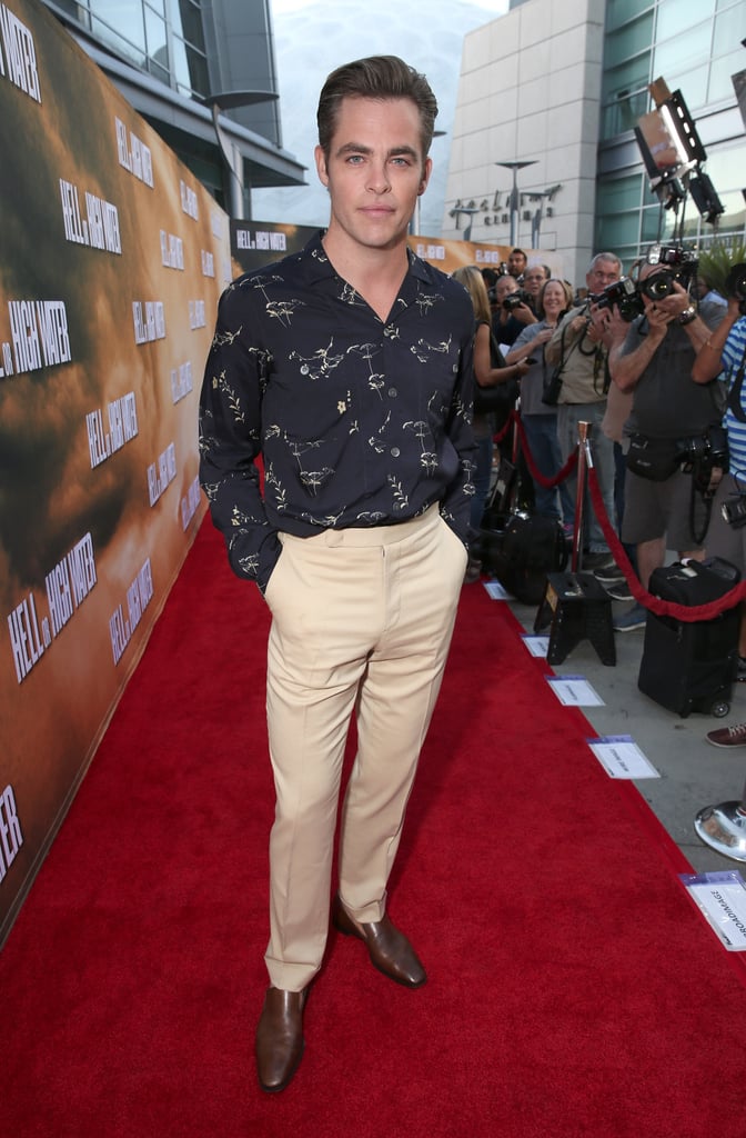 Chris Pine Wearing High-Waisted Pants on the Red Carpet 2016