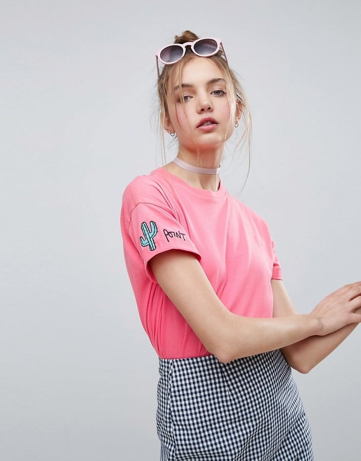 Asos T-Shirt With Cactus On Point Embroidery