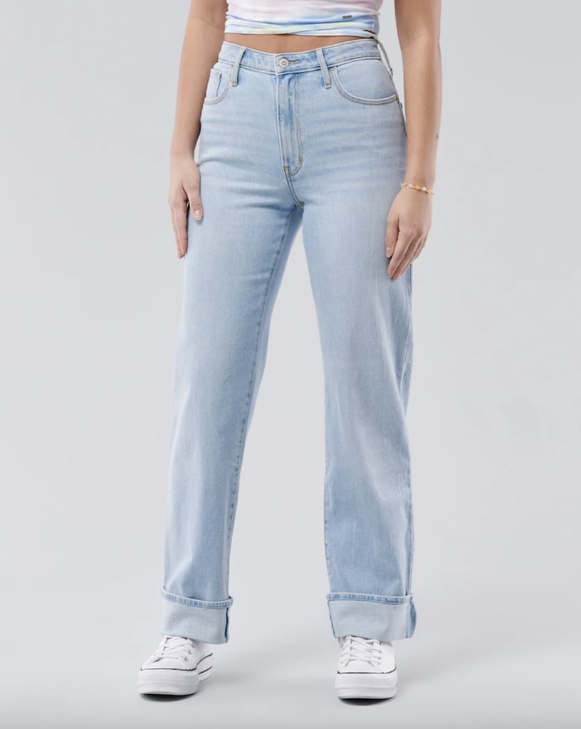 A Light Wash: Ultra High-Rise Dad Jeans