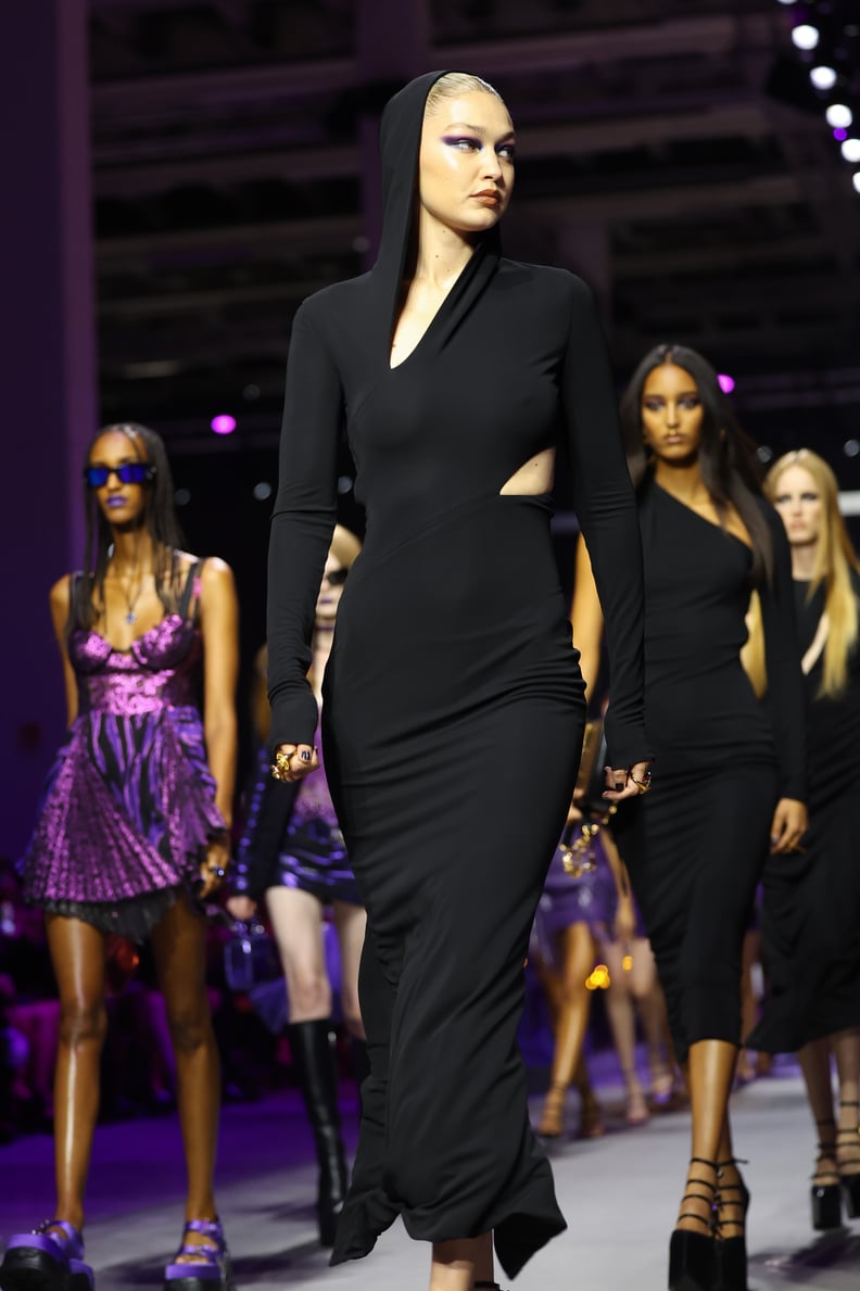 Gigi Hadid at Versace During Milan Fashion Week