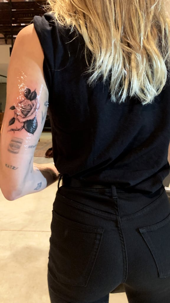 Miley Cyrus Debuts New Rose Tattoo