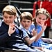 George, Charlotte, Louis at Trooping the Colour 2022