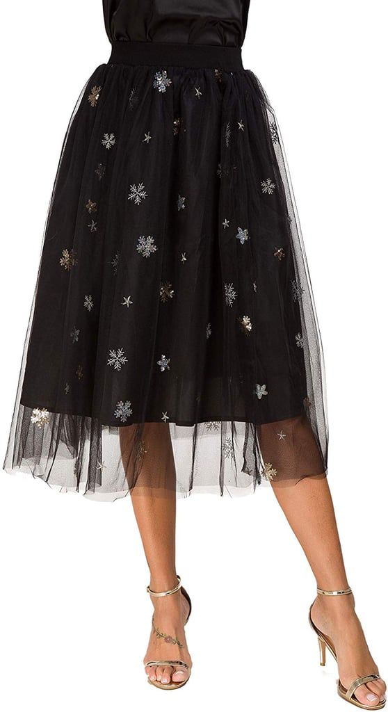 Alcea Sparkly Snowflake Tulle Skirt