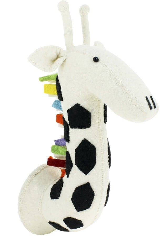 Fiona Walker England Rainbow Giraffe Head Wall Decor