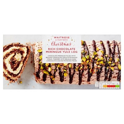 Chocolate Meringue Yule Log