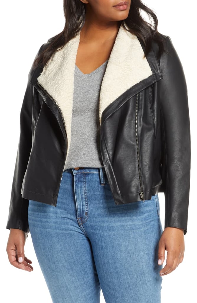 Caslon faux shearling jacket top