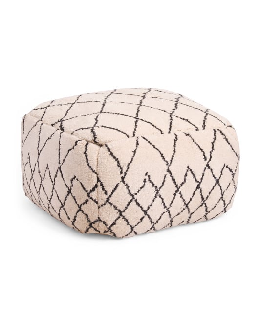 Made in India Shag Pattern Pouf | Best Home Decor From TJ Maxx 2019 ...