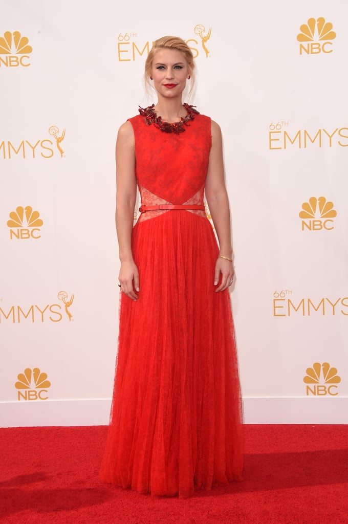 Claire Danes Cutout Dresses At Emmy Awards Popsugar Fashion
