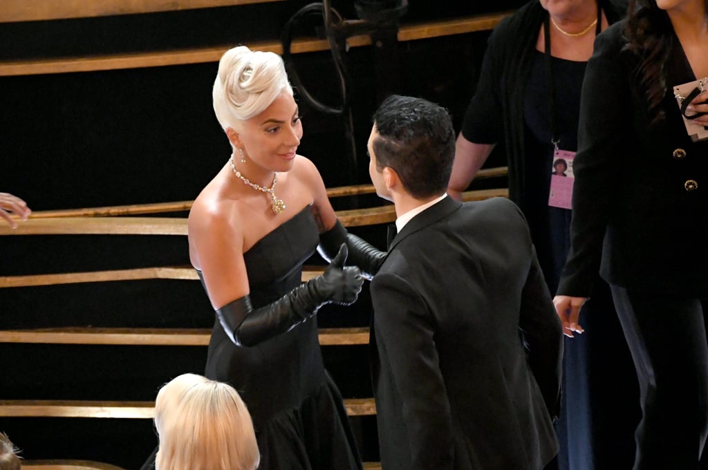 Pictured: Lady Gaga and Rami Malek