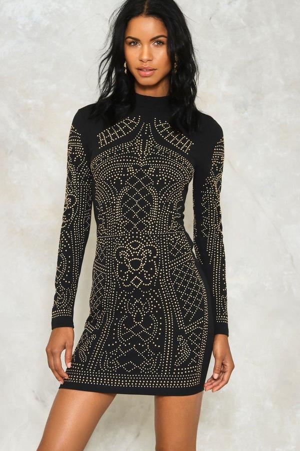 Nasty Gal Tell Me About It Studded Dress