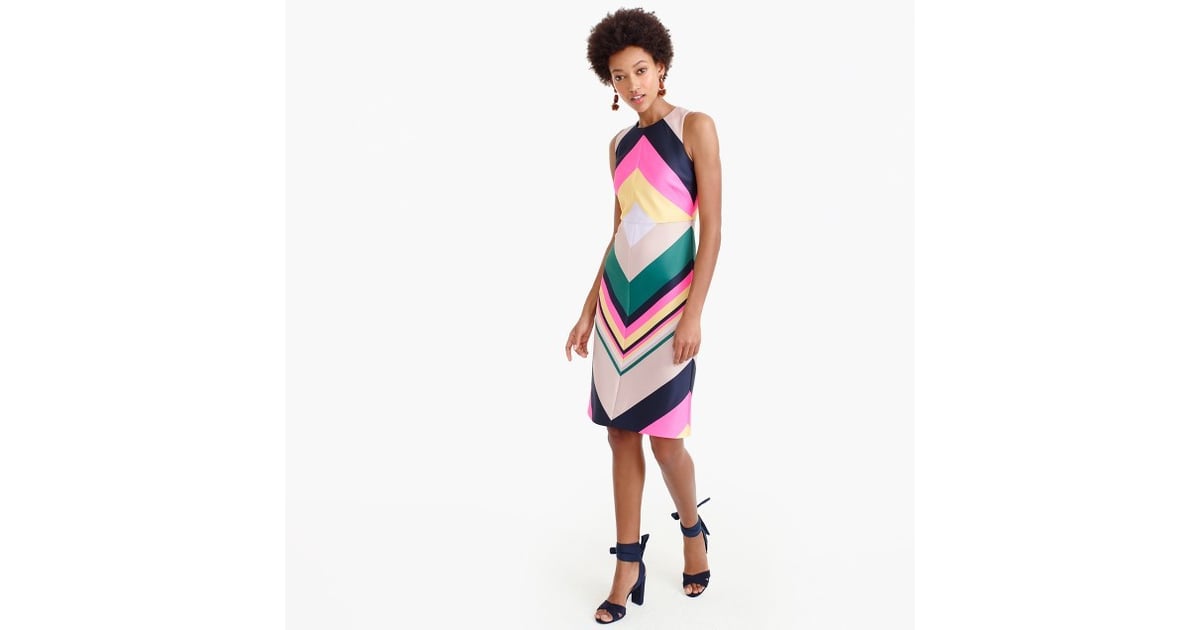 J.Crew PopStripe Dress Wedding Guest Dresses For Summer POPSUGAR