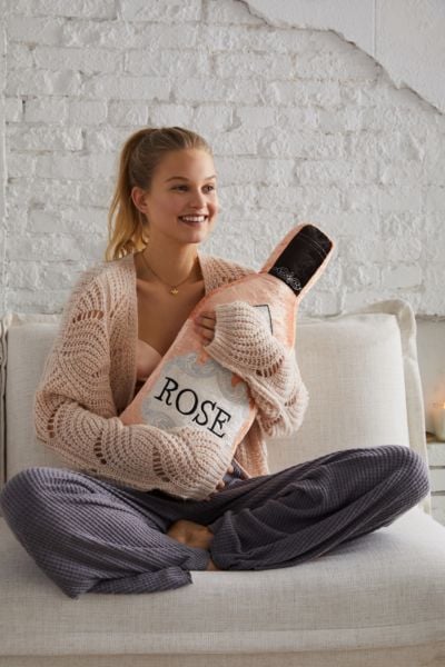 Rosé Bottle Oversized Pillow