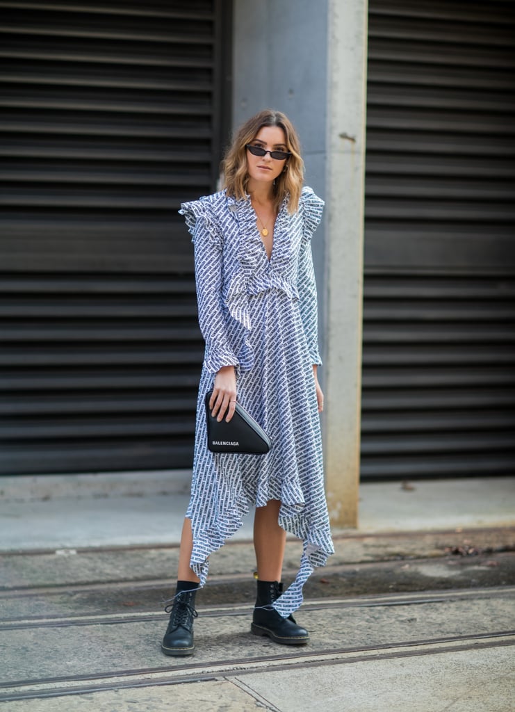 Toughen Up a Ruffled Dress With Combat Boots