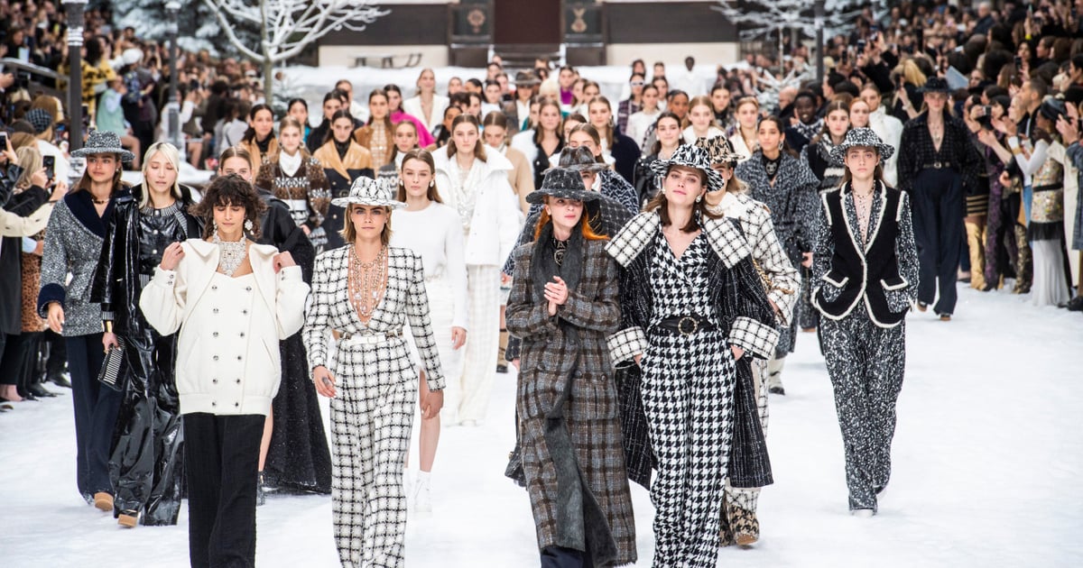 Chanel Models Stepped Out in the Snow For Karl Lagerfeld's Final Show