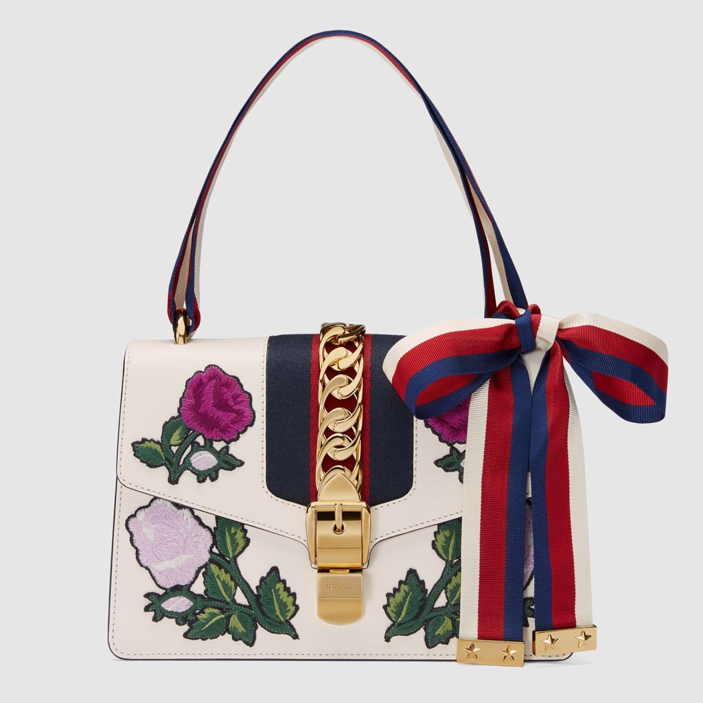 Gucci Sylvie Embroidered Small Shoulder Bag | New Gucci Products Spring 2018 | POPSUGAR Fashion ...