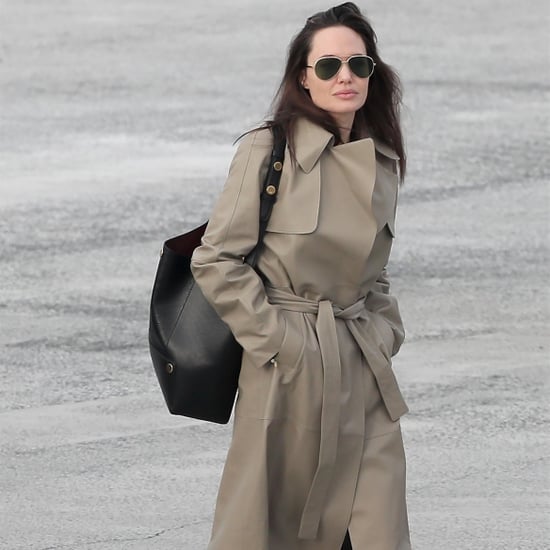 Angelina Jolie Trench Coat at the Airport