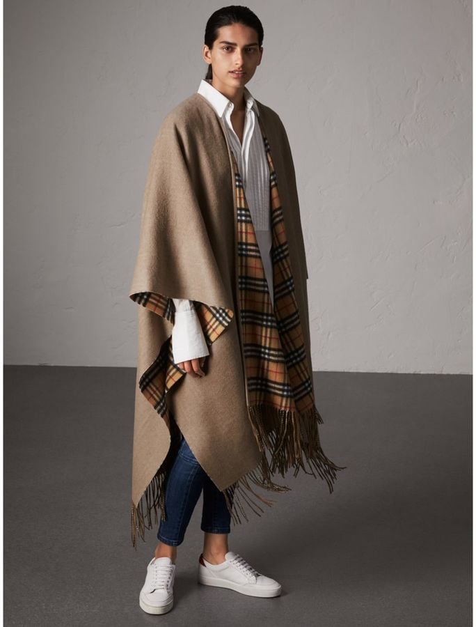 burberry style poncho