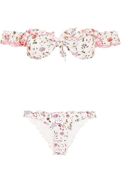 How adorable is this Anjuna Diodata Off-the-Shoulder Bikini ($368)?