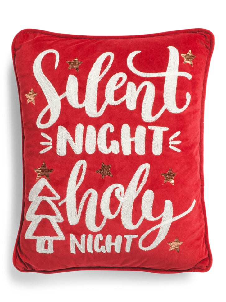 Silent Night Velvet Pillow Best TJ Maxx Christmas Decor 2019