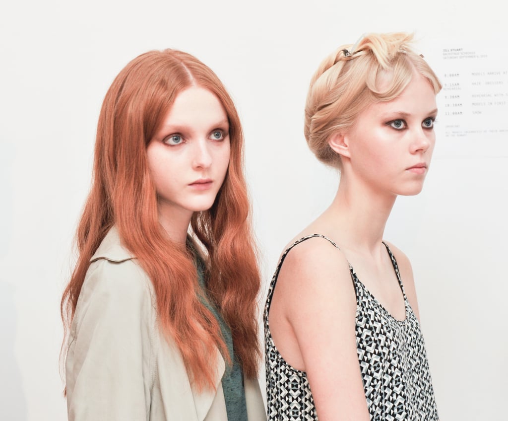 Models Backstage at the Jill Stuart Show