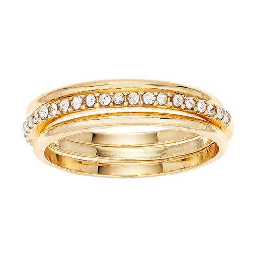 LC Lauren Conrad Pave Ring Set