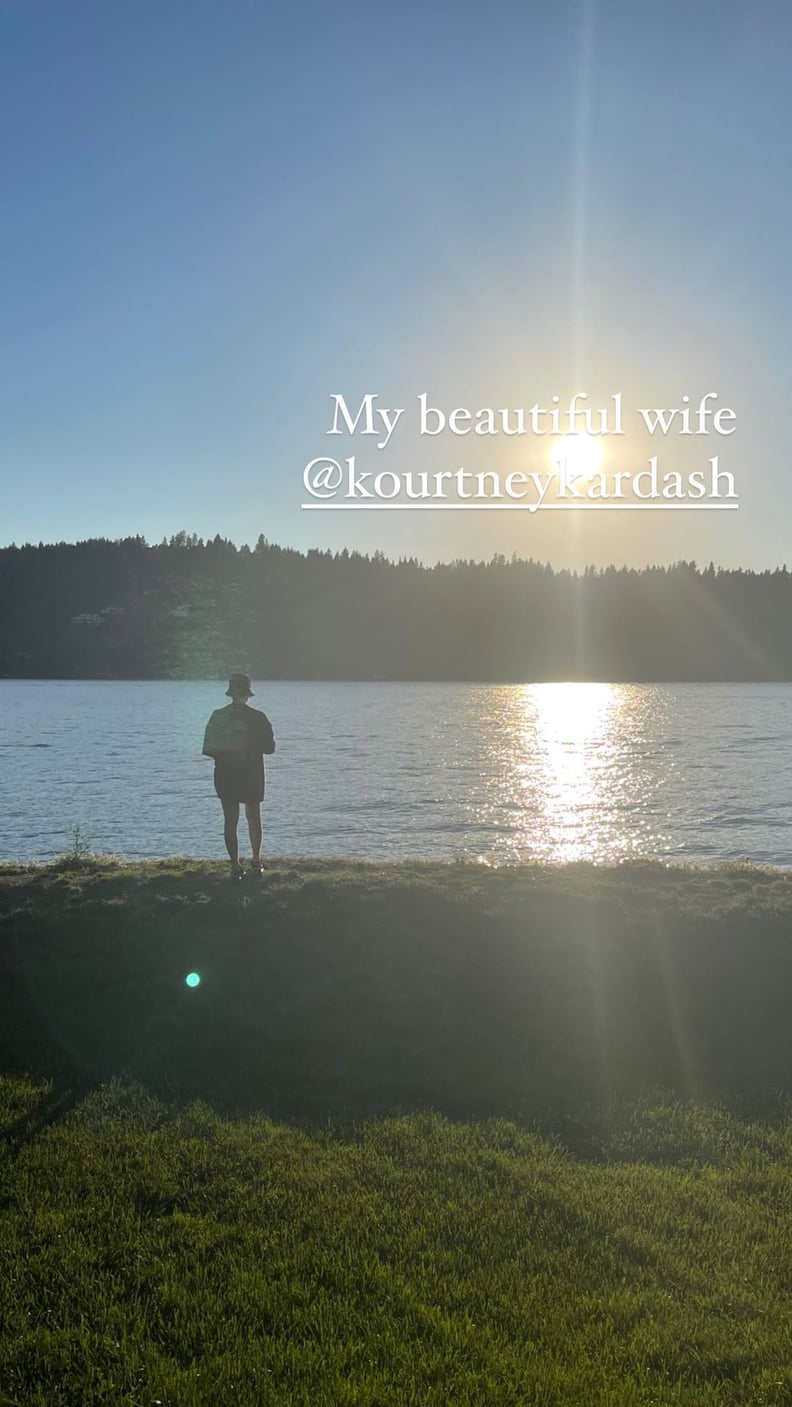 Kourtney Kardashian and Travis Barker's Lakeside Vacation Photos