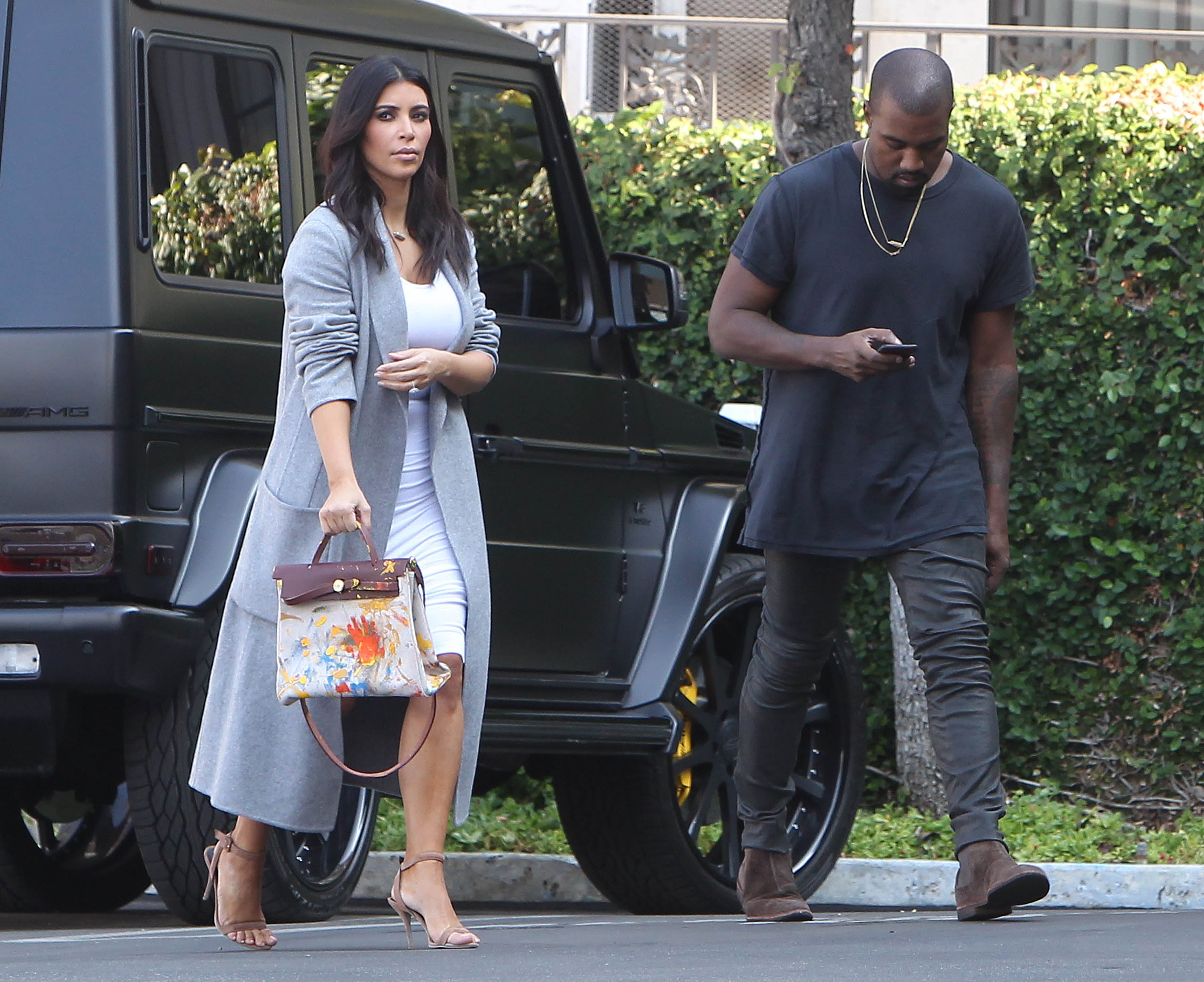 Kim kardashian hermes clearance painted bag