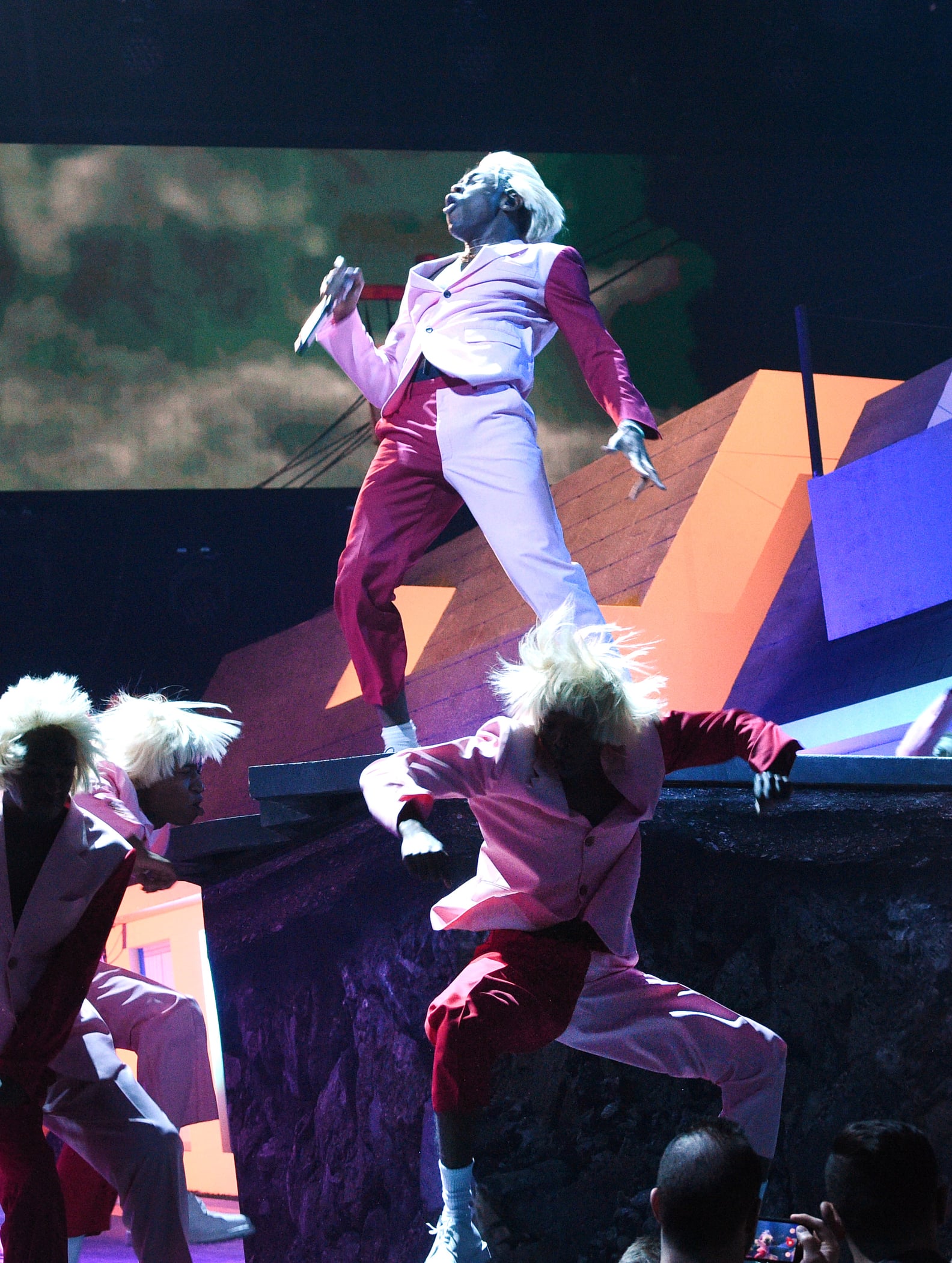 Gorgeous Tyler, The Creator Hits Person With Car During Grammys Performance With Regina King Cameo Background for Mobile