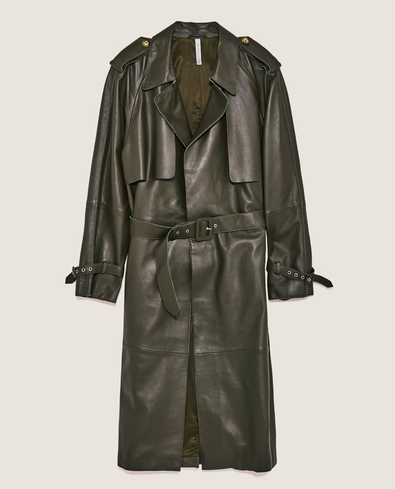 Zara Leather Trench Coat
