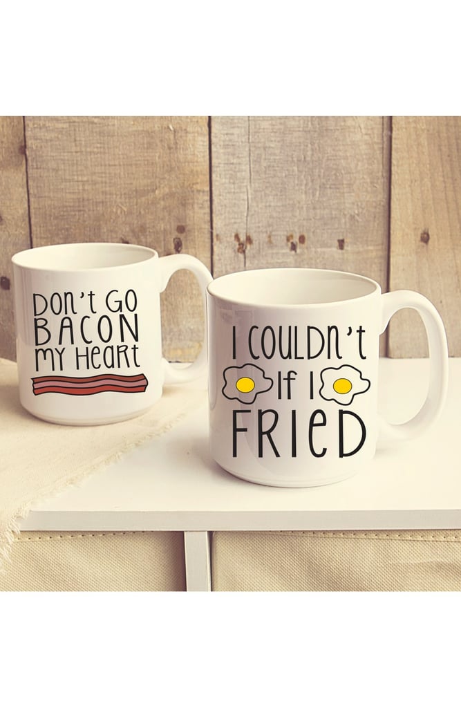 Cathy's Concepts Bacon & Eggs Ceramic Coffee Mugs (Set of 2)