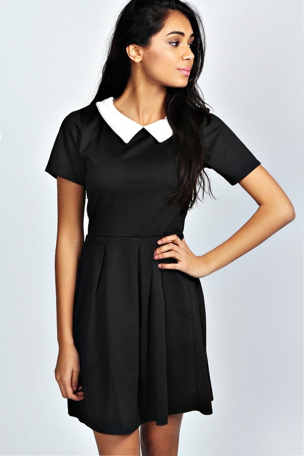 Felicity Contrast Collar Skater Dress