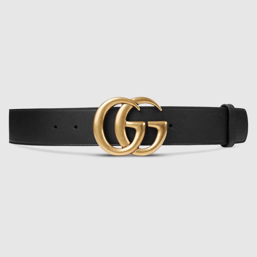 Gucci Leather Belt With Double G ($990) More similar options ahead. | Gucci Belt Trend ...