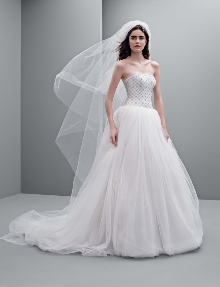 white by vera wang two piece pleated wedding set