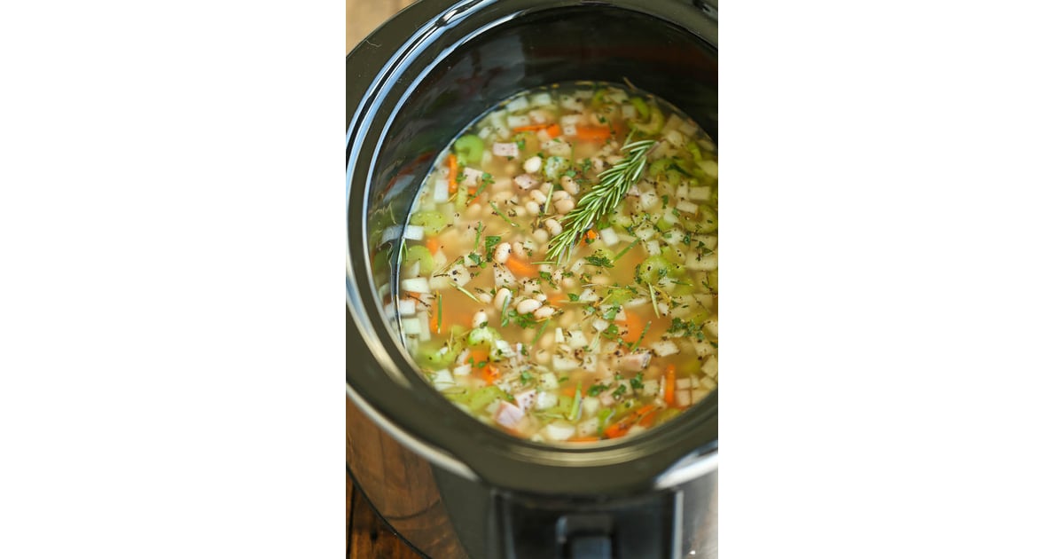 SlowCooker Ham and White Bean Soup Easy Fall SlowCooker Recipes