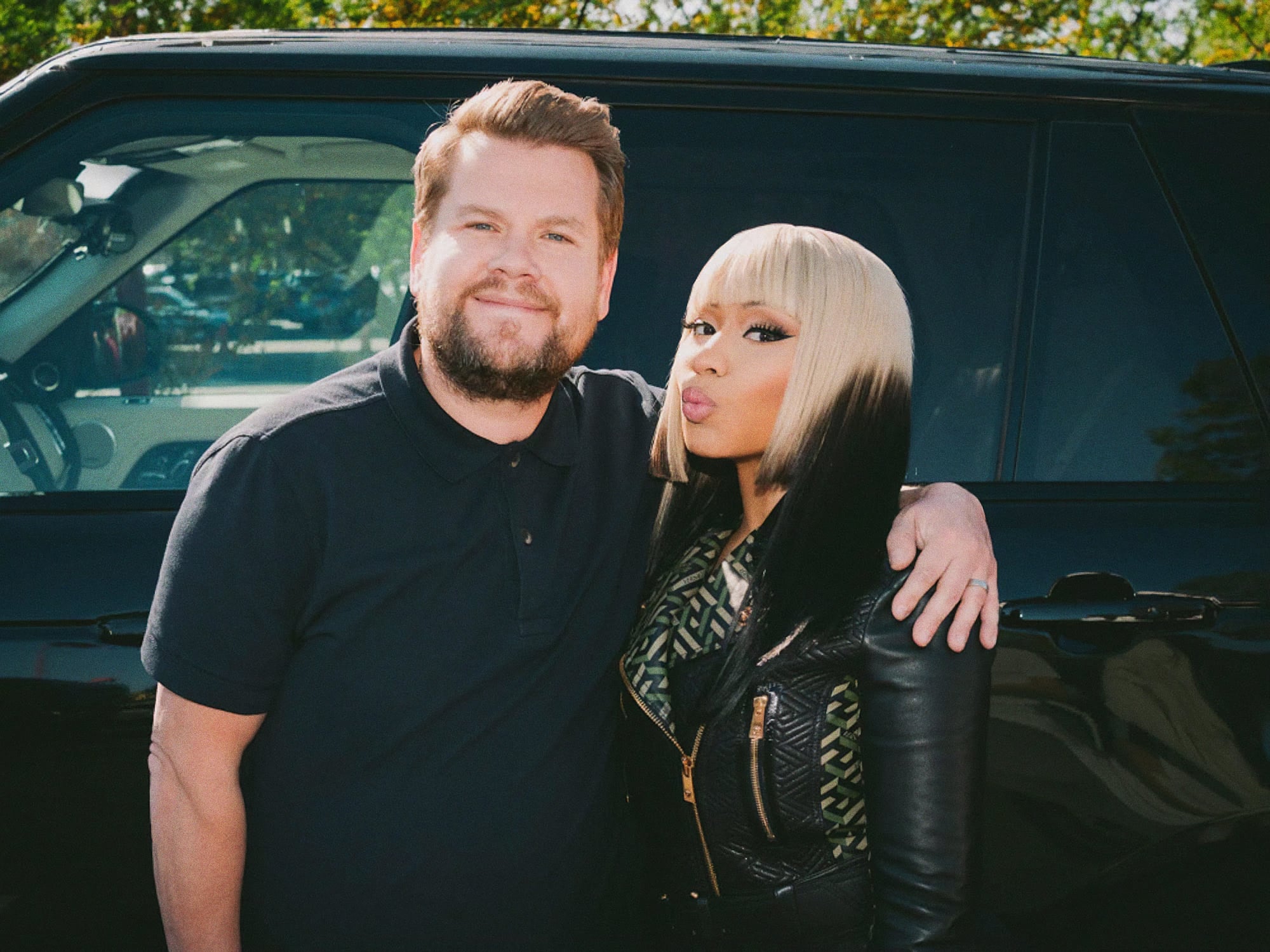 LOS ANGELES - MARCH 31: Carpool Karaoke with Nicki Minaj on The Late Late Show with James Corden. (Photo by Terence Patrick/CBS via Getty Images)