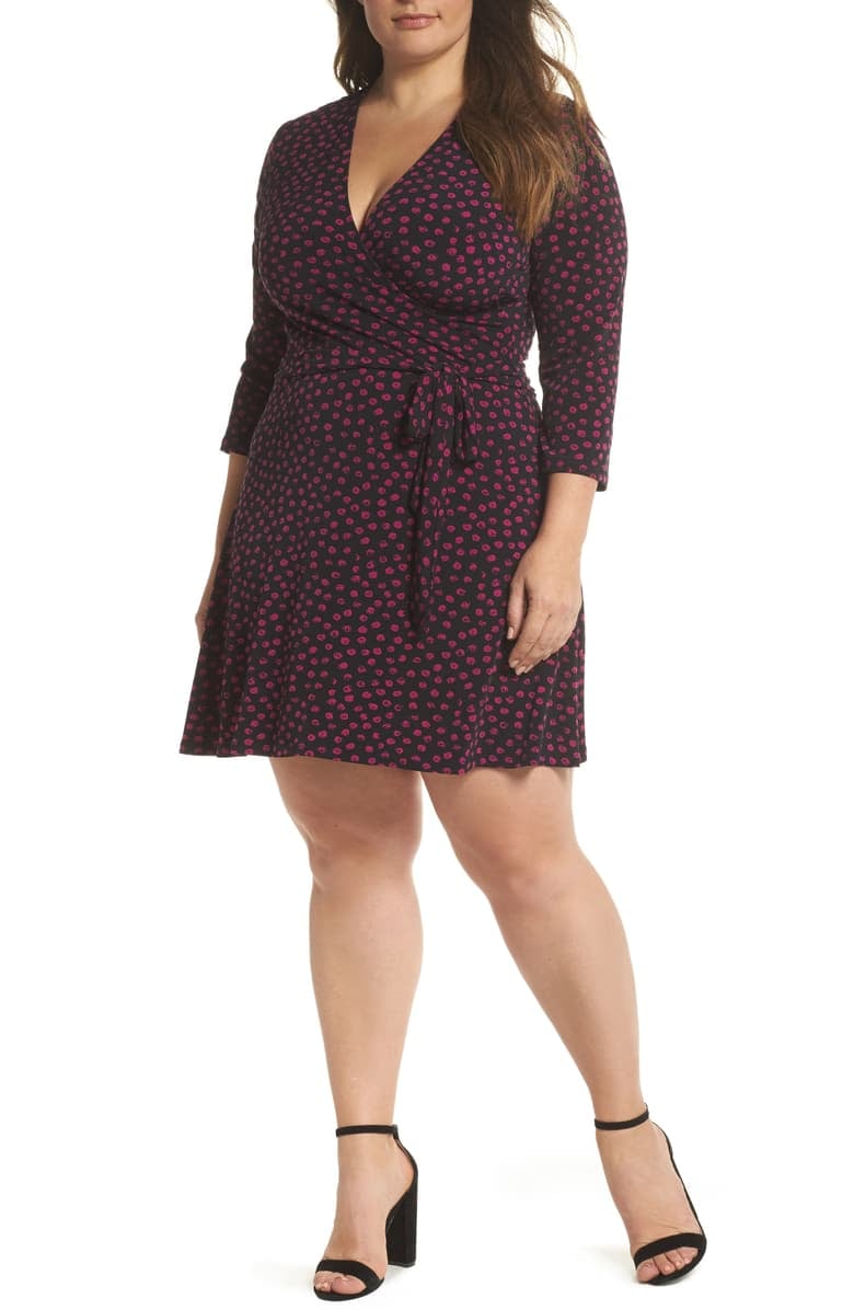 Leota Perfect Faux Wrap Jersey Dress