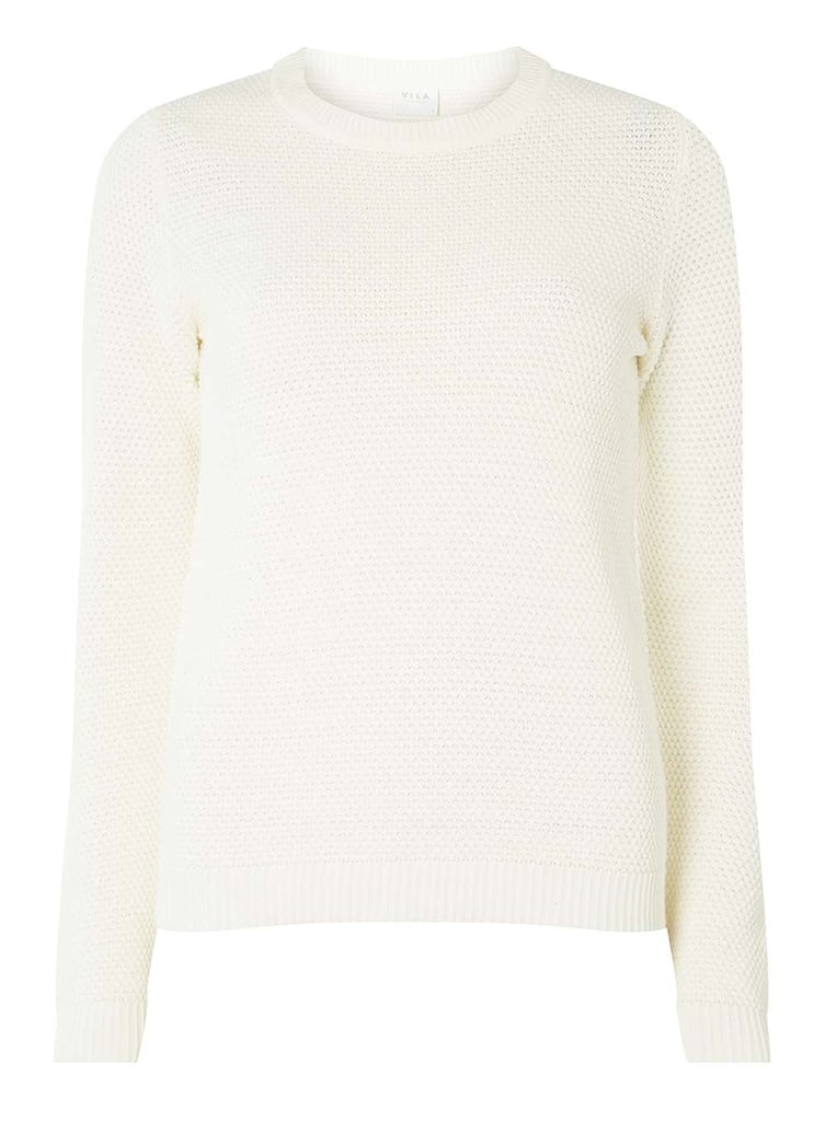 Dorothy Perkins Vila White Knitted Top