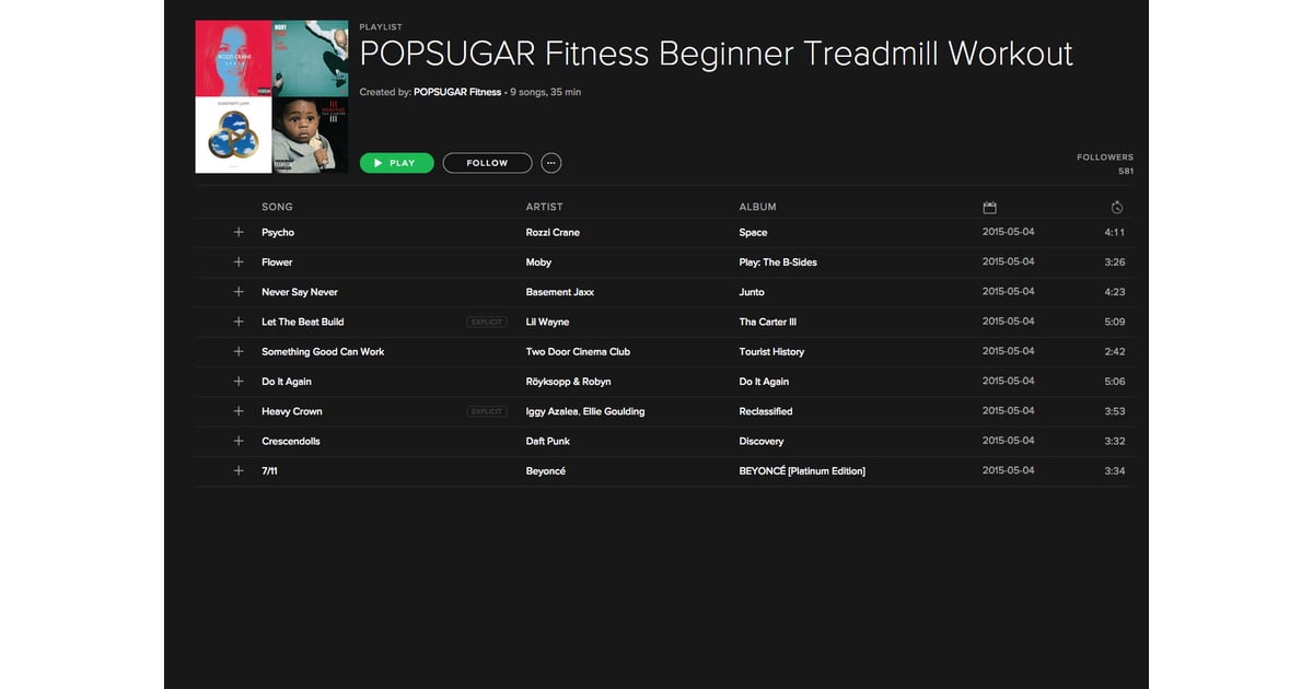 Beginner Treadmill Workout Best Workout Music 2012 POPSUGAR