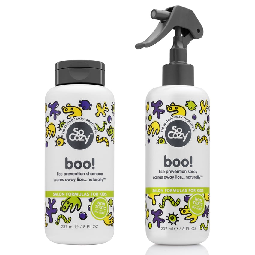 SoCozy Boo! Lice Prevention Shampoo and Spray ($15 each)