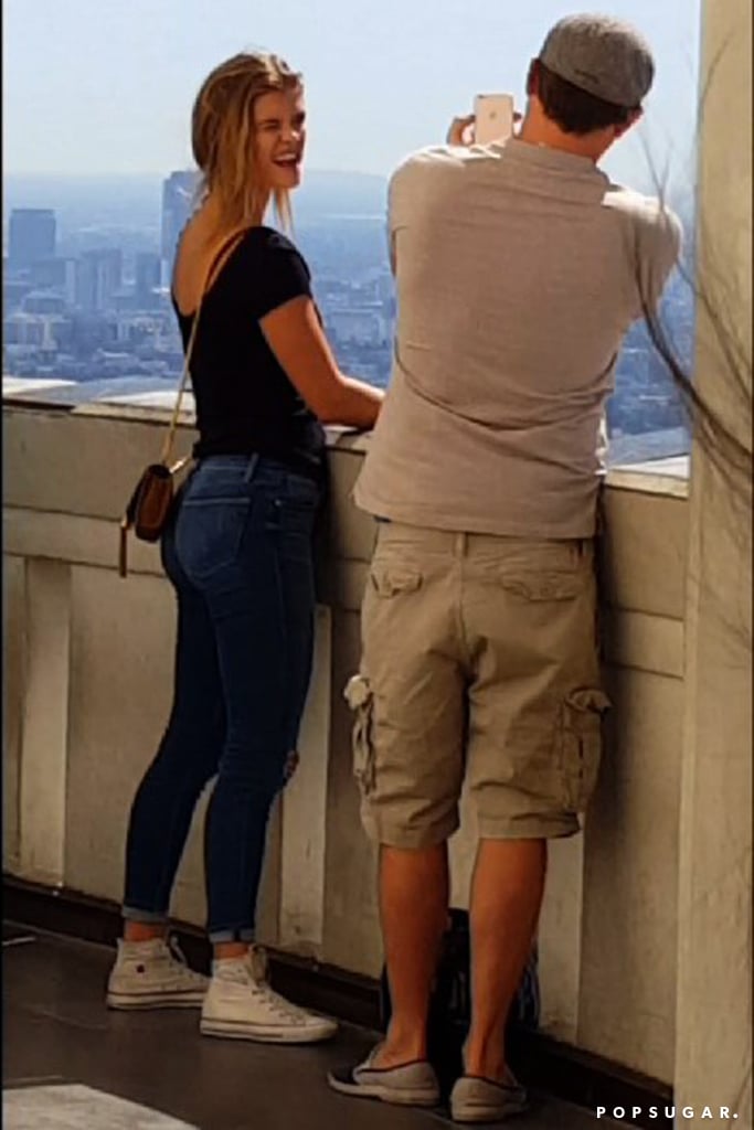 Leonardo DiCaprio and Nina Agdal at the Griffith Observatory