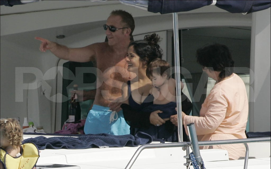 Salma in a Swimsuit and Family