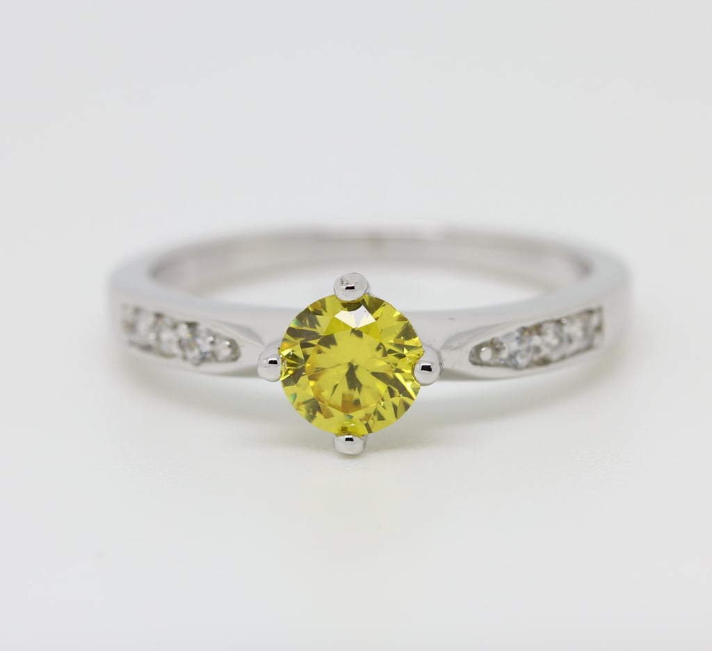 Yellow Citrine Solid Sterling Silver  Ring ($45)