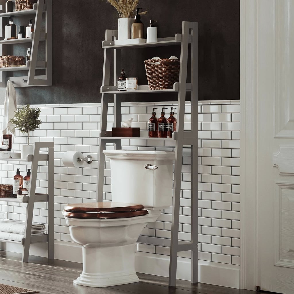 OvertheToilet Space Saver With Tiered Ladder Shelves Best Target Bathroom Furniture With