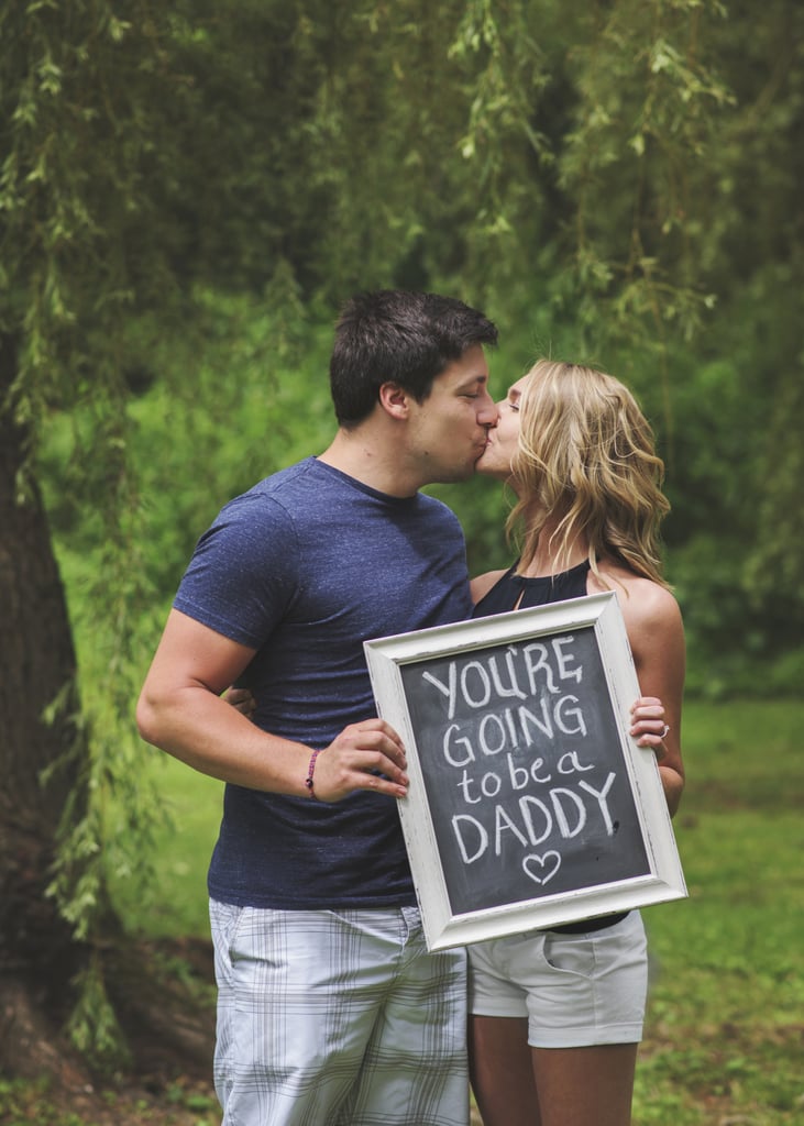 Surprise Chalkboard Pregnancy Announcement