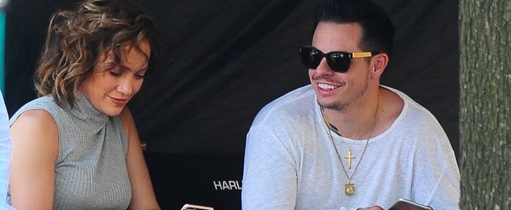 Jennifer Lopez and Casper Smart on the Shades of Blue Set