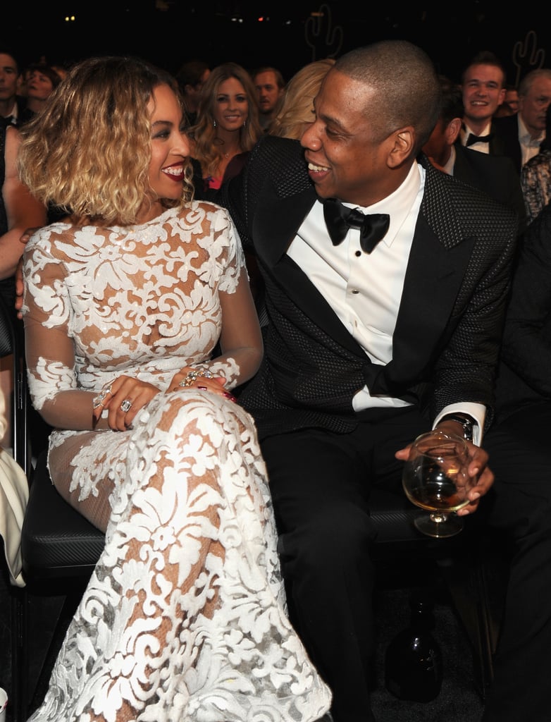 Beyonce and Jay Z Backstage at the Grammy Awards 2014
