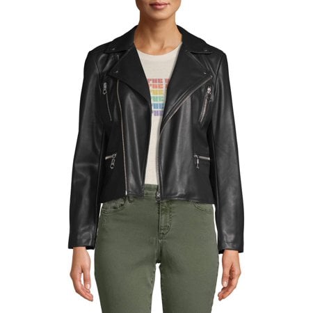 Scoop Vegan Leather Biker Jacket