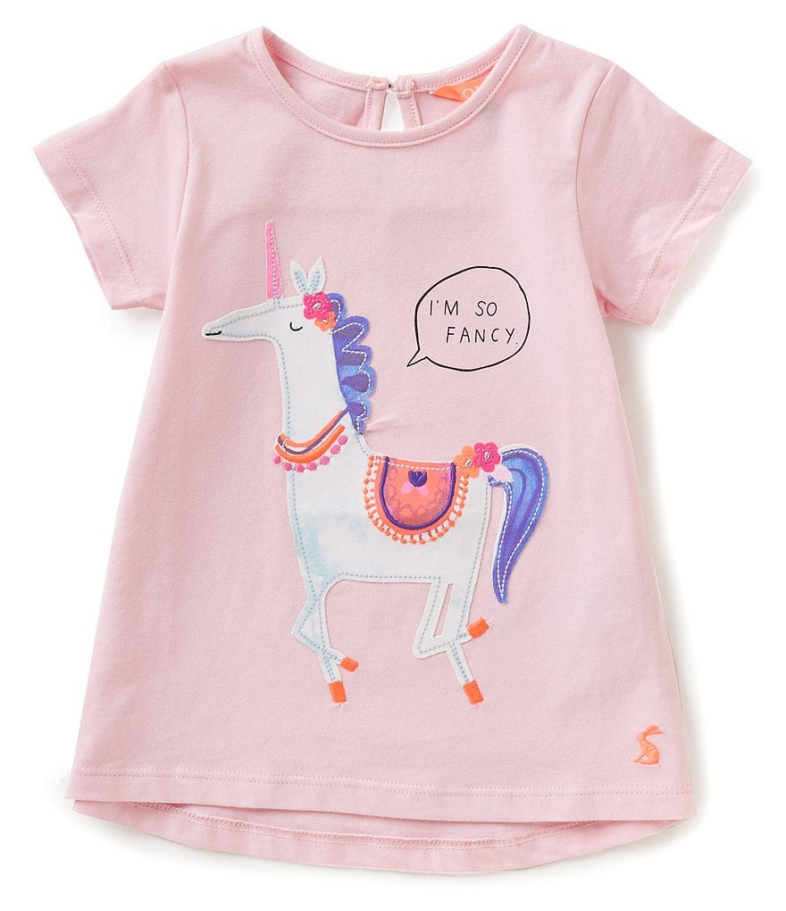 Unicorn Appliqué Short-Sleeve Top