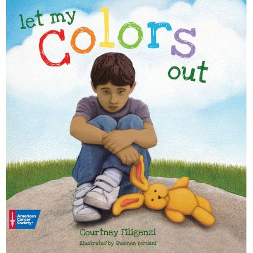 Let My Colors Out  deals with an issue that affects a lot of kids: a parent diagnosed with cancer. Emotions are represented by colors, scared (purple), sad and alone (blue), jealous of kids who aren't dealing with cancer in the family (green), pretending everything is OK and normal again (orange), angry (red), and happy despite all that is going on (yellow). The key message is that it's OK to feel whatever you're feeling, and the importance of letting those "colors" out.